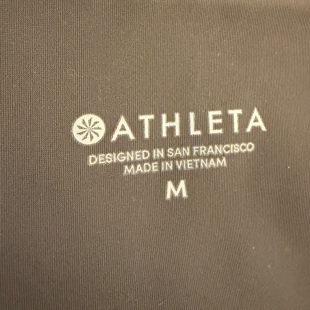 Athleta Olive Stellar Crop Pants Euroluxe Work Travel- Size M - Picture 2 of 9
